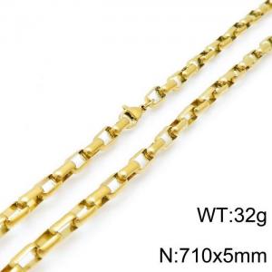 SS Gold-Plating Necklace - KN117606-Z