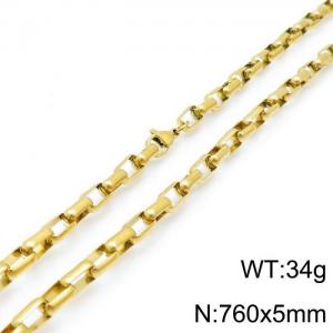 SS Gold-Plating Necklace - KN117607-Z