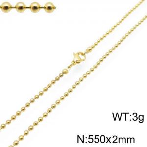 Staineless Steel Small Gold-plating Chain - KN117642-Z