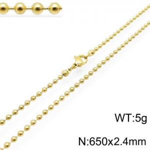 Staineless Steel Small Gold-plating Chain - KN117658-Z