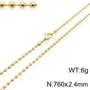 Staineless Steel Small Gold-plating Chain - KN117660-Z