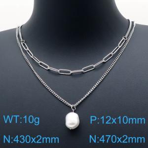 Stainless Steel Necklace - KN117736-K