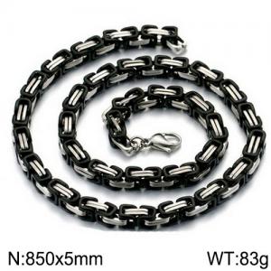 Stainless Steel Black-plating Necklace - KN117809-Z