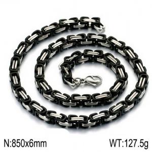 Stainless Steel Black-plating Necklace - KN117816-Z