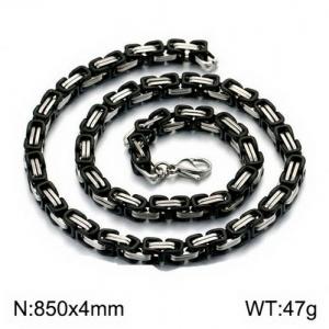 Stainless Steel Black-plating Necklace - KN117824-Z