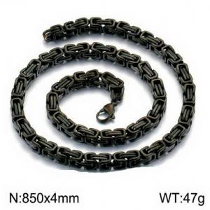 Stainless Steel Black-plating Necklace - KN117883-Z