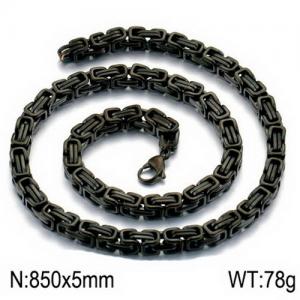 Stainless Steel Black-plating Necklace - KN117889-Z