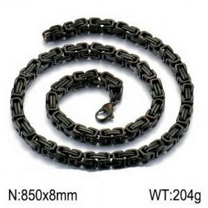 Stainless Steel Black-plating Necklace - KN117901-Z