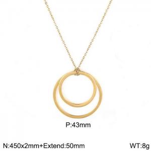 SS Gold-Plating Necklace - KN117996-Z
