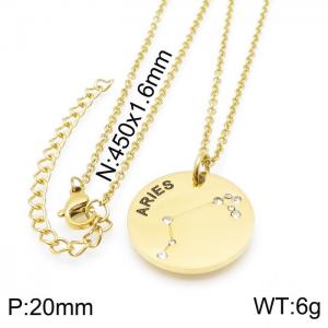 SS Gold-Plating Necklace - KN117999-GC