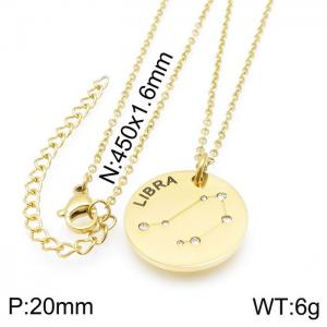 SS Gold-Plating Necklace - KN118000-GC