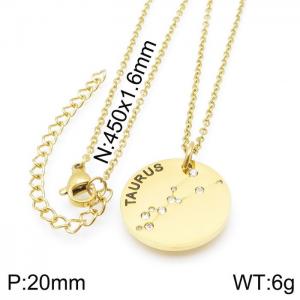 SS Gold-Plating Necklace - KN118002-GC