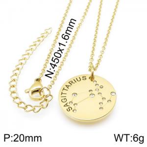SS Gold-Plating Necklace - KN118003-GC
