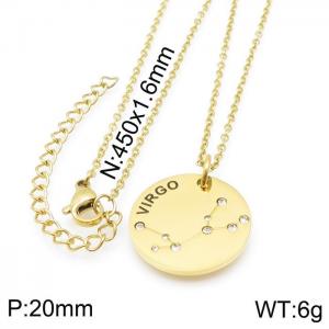 SS Gold-Plating Necklace - KN118005-GC