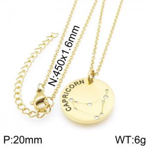 SS Gold-Plating Necklace - KN118006-GC