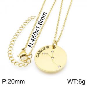 SS Gold-Plating Necklace - KN118008-GC