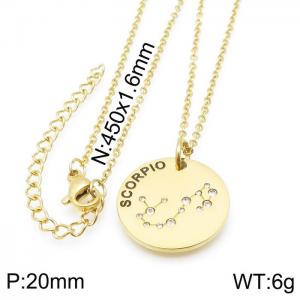 SS Gold-Plating Necklace - KN118009-GC