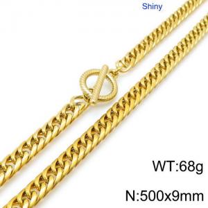 SS Gold-Plating Necklace - KN118100-Z