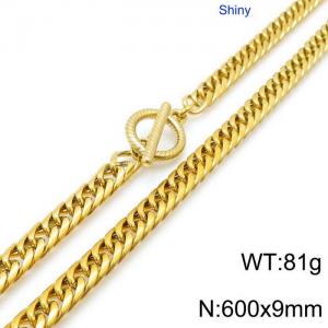 SS Gold-Plating Necklace - KN118102-Z