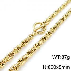 SS Gold-Plating Necklace - KN118126-Z