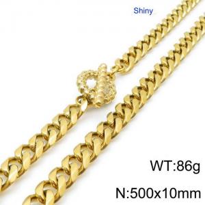 SS Gold-Plating Necklace - KN118148-Z