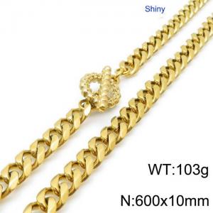SS Gold-Plating Necklace - KN118150-Z
