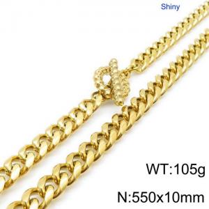 SS Gold-Plating Necklace - KN118161-Z