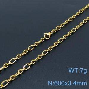 SS Gold-Plating Necklace - KN118409-Z