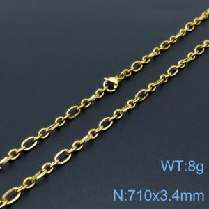 SS Gold-Plating Necklace - KN118411-Z
