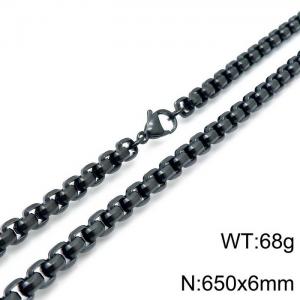 Stainless Steel Black-plating Necklace - KN118440-Z