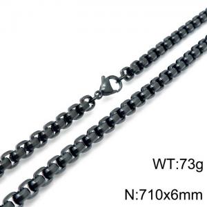 Stainless Steel Black-plating Necklace - KN118441-Z
