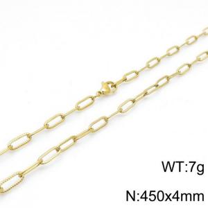 SS Gold-Plating Necklace - KN118499-Z
