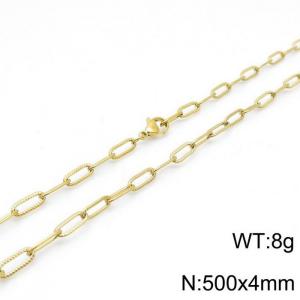 SS Gold-Plating Necklace - KN118500-Z