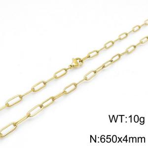 SS Gold-Plating Necklace - KN118503-Z
