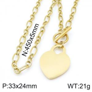 SS Gold-Plating Necklace - KN118523-Z
