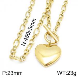 SS Gold-Plating Necklace - KN118525-Z