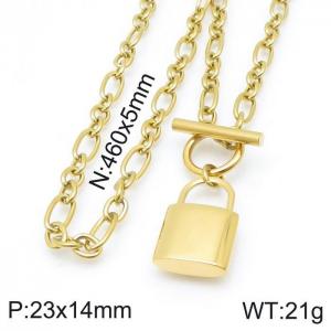SS Gold-Plating Necklace - KN118531-Z