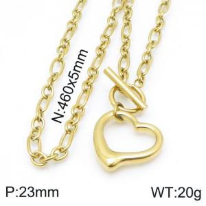 SS Gold-Plating Necklace - KN118533-Z