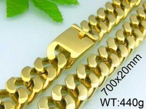 SS Gold-Plating Necklace - KN11857-D