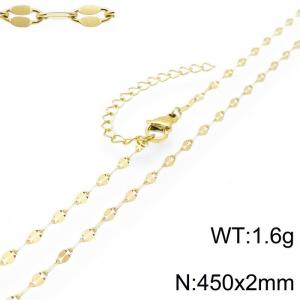 SS Gold-Plating Necklace - KN118594-K