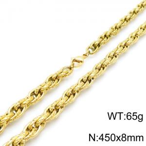 SS Gold-Plating Necklace - KN118888-Z