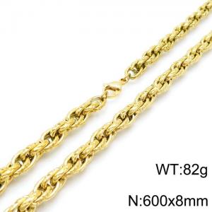 SS Gold-Plating Necklace - KN118891-Z