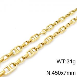 SS Gold-Plating Necklace - KN118916-Z