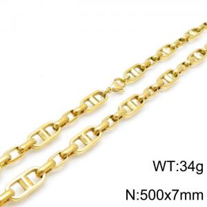 SS Gold-Plating Necklace - KN118917-Z
