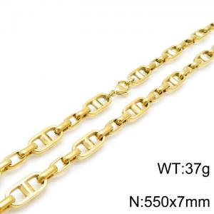 SS Gold-Plating Necklace - KN118918-Z