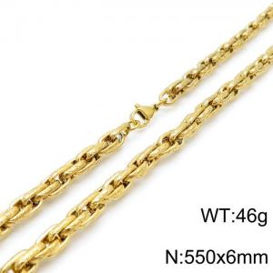 SS Gold-Plating Necklace - KN118932-Z