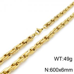 SS Gold-Plating Necklace - KN118933-Z