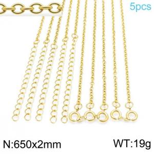 Staineless Steel Small Gold-plating Chain - KN118952-ZC