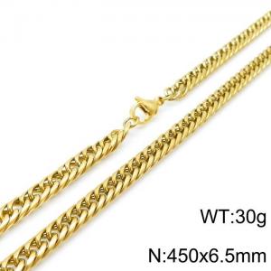 SS Gold-Plating Necklace - KN119003-Z