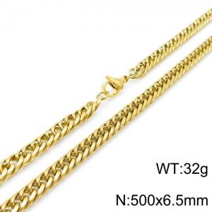 SS Gold-Plating Necklace - KN119004-Z